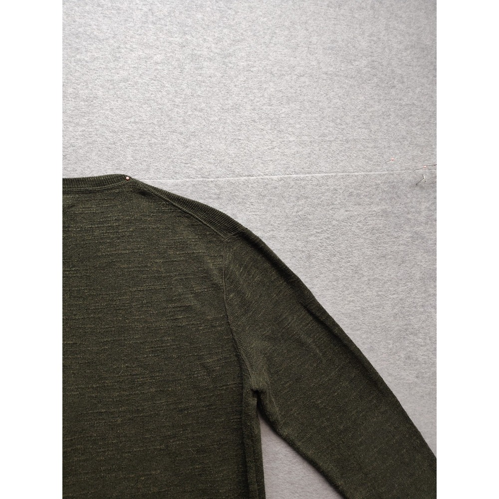 J Crew Men Sweaters L Green Crew Neck Pullover Long Sleeve Comfort Logo Casual - Picture 13 of 16